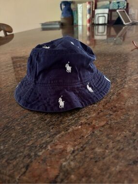 Polo Ralph Lauren Navy Blue Pony All Over Bucket Hat Baby/Toddler